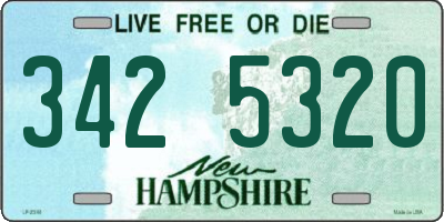 NH license plate 3425320