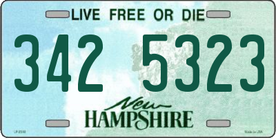 NH license plate 3425323