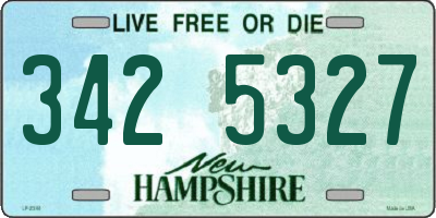NH license plate 3425327