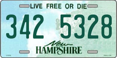 NH license plate 3425328