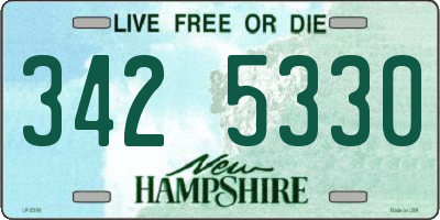NH license plate 3425330