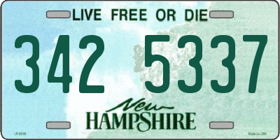 NH license plate 3425337