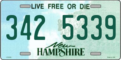 NH license plate 3425339