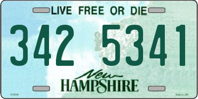 NH license plate 3425341