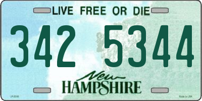 NH license plate 3425344