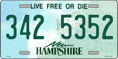 NH license plate 3425352