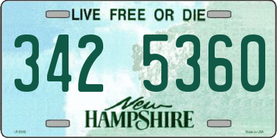 NH license plate 3425360
