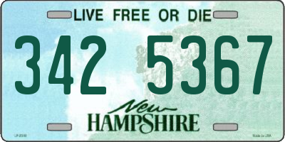 NH license plate 3425367