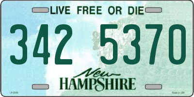 NH license plate 3425370