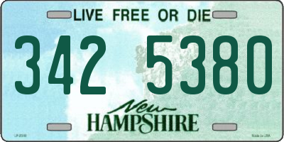 NH license plate 3425380