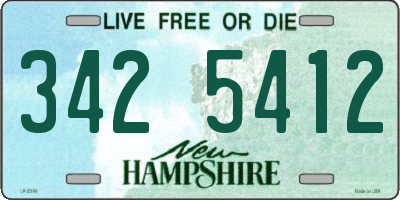 NH license plate 3425412