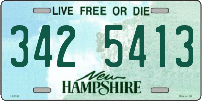 NH license plate 3425413