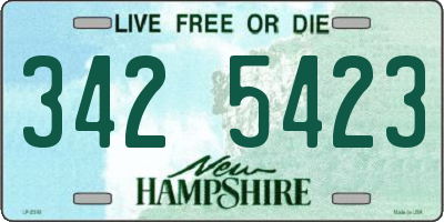 NH license plate 3425423