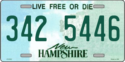 NH license plate 3425446