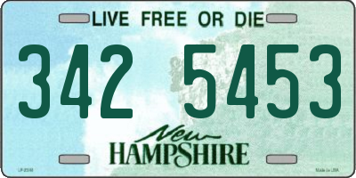 NH license plate 3425453
