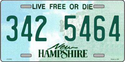 NH license plate 3425464