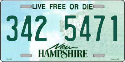 NH license plate 3425471