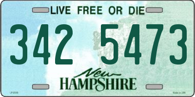 NH license plate 3425473