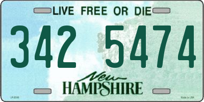 NH license plate 3425474
