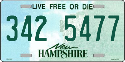 NH license plate 3425477