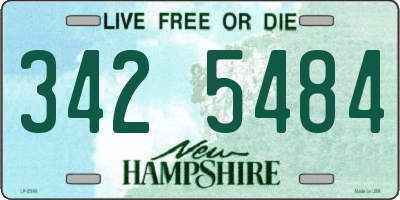NH license plate 3425484