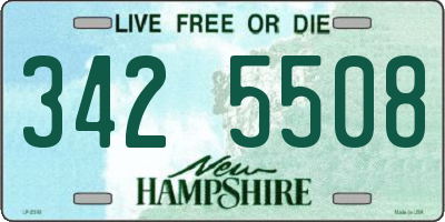 NH license plate 3425508