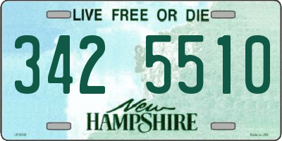 NH license plate 3425510