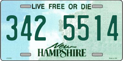 NH license plate 3425514