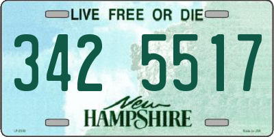NH license plate 3425517