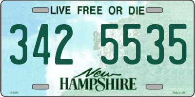 NH license plate 3425535