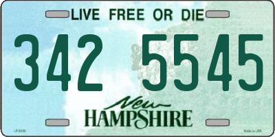 NH license plate 3425545