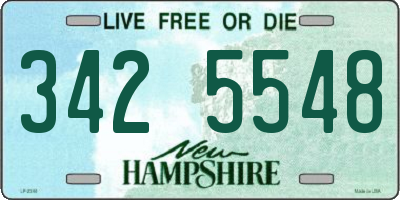 NH license plate 3425548