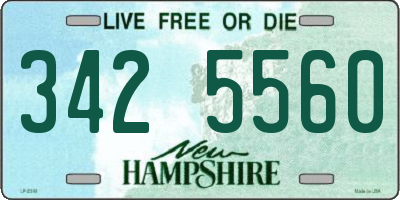NH license plate 3425560