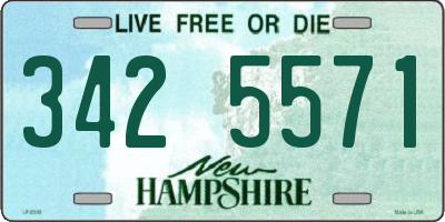 NH license plate 3425571