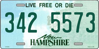 NH license plate 3425573