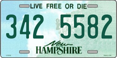 NH license plate 3425582