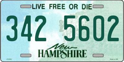 NH license plate 3425602