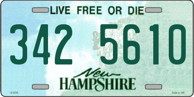 NH license plate 3425610
