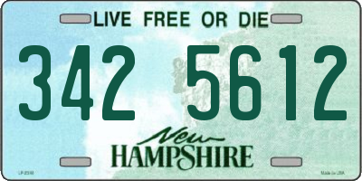 NH license plate 3425612