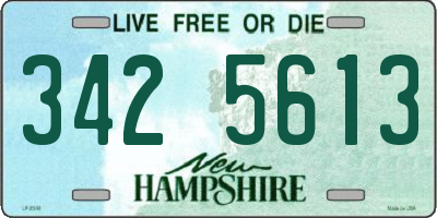 NH license plate 3425613