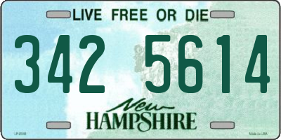 NH license plate 3425614