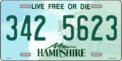 NH license plate 3425623
