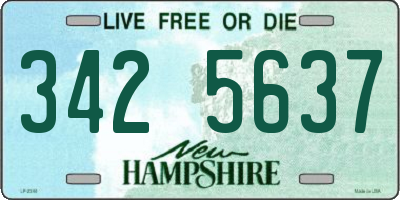 NH license plate 3425637