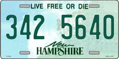 NH license plate 3425640