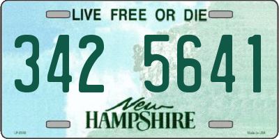 NH license plate 3425641