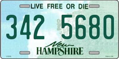 NH license plate 3425680