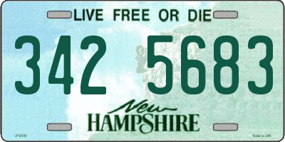 NH license plate 3425683