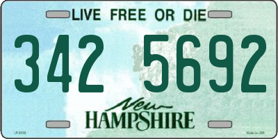 NH license plate 3425692