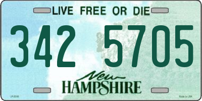 NH license plate 3425705