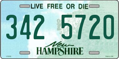 NH license plate 3425720